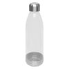 botella de agua transparente